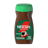 NESCAFÉ Clasico Decaf Dark Roast Instant Coffee, 7 oz Jar | Smooth dark roast decaf instant coffee; single 7 oz (200 g) jar