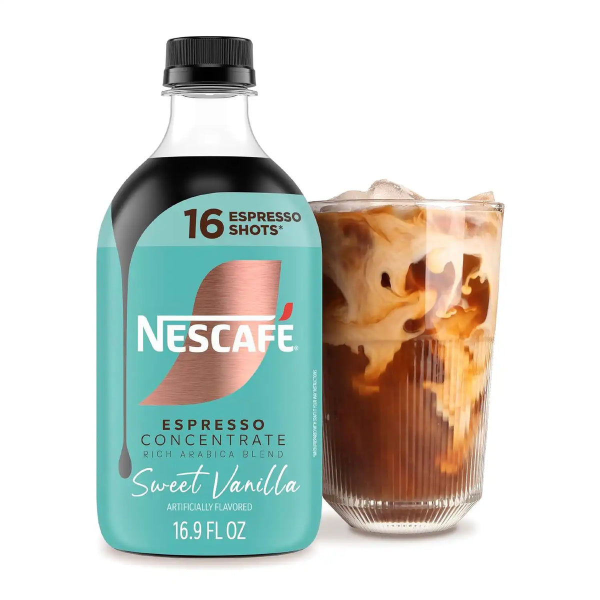 NESCAFÉ Espresso Concentrate Sweet Vanilla, Flavored Coffee Concentrate, Instant Espresso, 16 Shots